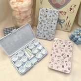 Bloemen puppy gekleurde contactlens.